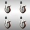Service Caster 5 Inch 316SS Maroon Poly Swivel 1-7/8 Inch Expanding Stem Caster Set Lock Brake SCC-SS316TTLEX20S514-PPUB-MRN-178-4 - alternate 4